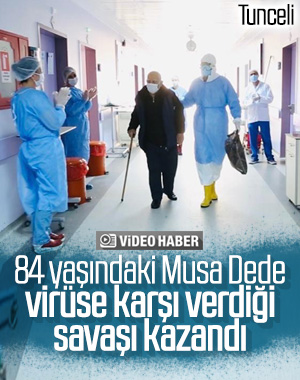 Tunceli'de 84 yaşındaki hasta koronavirüsü yendi