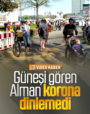 Almanlar, koronavirüse rağmen parklara koştu