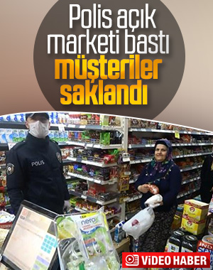 Sultangazi'de marketi polis basınca müşteriler saklandı
