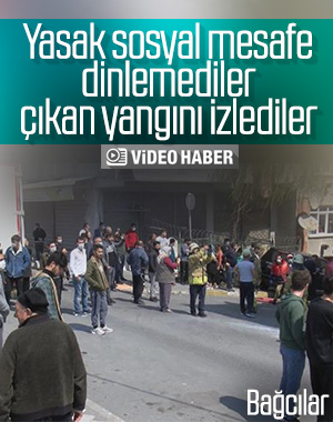 İstanbul'da yasağa rağmen yangın izlemeye çıkan kalabalık