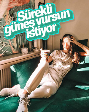 Hande Soral güneşi takip ediyor