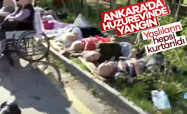 Ankara'da, yaşlı bakım merkezinde yangın çıktı