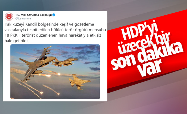 Irak'ın kuzeyinde 18 PKK'lı terörist öldürüldü