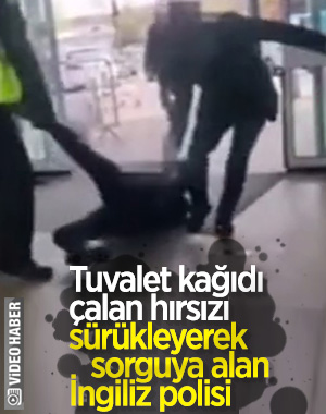 İngiltere'de tuvalet kağıdı çalan hırsızı sürüklediler