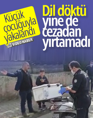 Sokakta çocuğu ile yakalandı