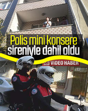 Yunus polislerinden konser veren gence destek