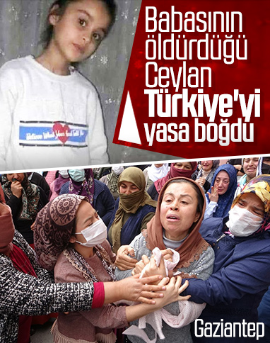 Babasının öldürdüğü Ceylan, toprağa verildi