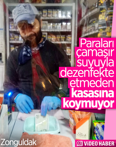 Zonguldaklı esnaf yıkamadığı parayı kasaya koymuyor