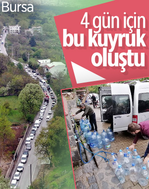 Bursa’da kaynak suyu kuyruğu