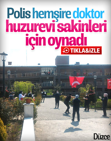Düzce'de, huzurevinde kalan vatandaşlara sürpriz