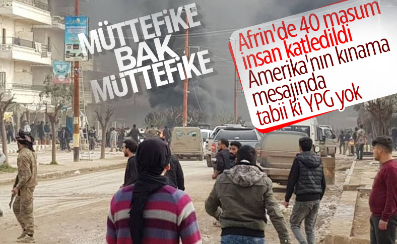 ABD, Afrin'deki terör saldırısında YPG diyemedi