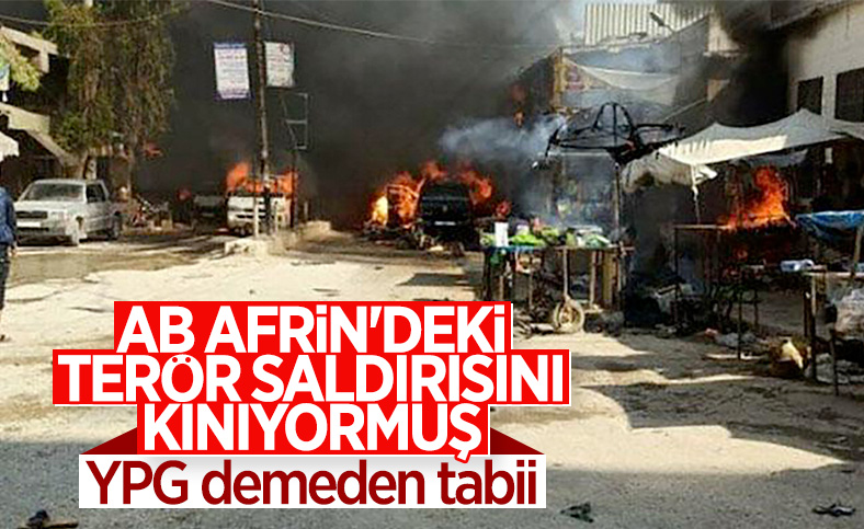 Avrupa Birliği de 'Afrin'deki saldırıyı YPG yaptı' diyemedi