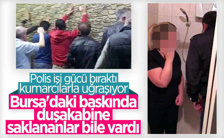 Kumarhane baskınında saklandıkları yerler şaşkına çevirdi
