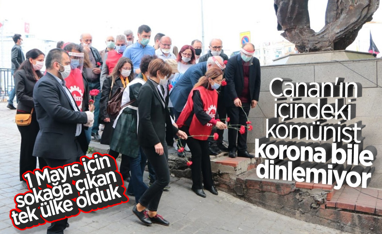 Taksim'de koronaya rağmen 1 Mayıs anması