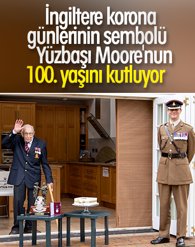 İngiltere'de sembol olan Tom Moore 100. yaşını kutladı