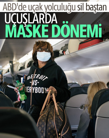 ABD'de uçakla seyahate maske şartı