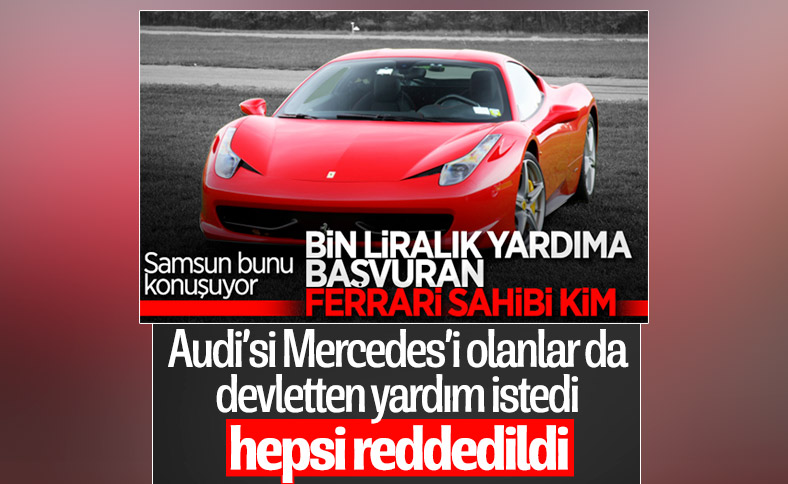 Ferrari sahibinin 1000 TL'lik yardım isteğine ret