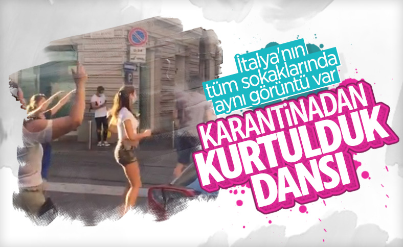 İtalyanlar tedbirlerin gevşetilmesini dans ederek kutladı