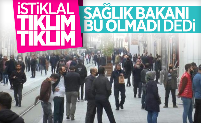 Sağlık Bakanı, İstiklal Caddesi'nden fotoğraf paylaştı