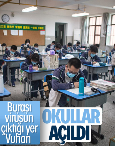 Koronavirüsün çıktığı Vuhan'da okullar açıldı