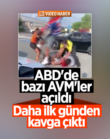 ABD'de AVM'lerin açıldığı ilk gün kadınların kavgası
