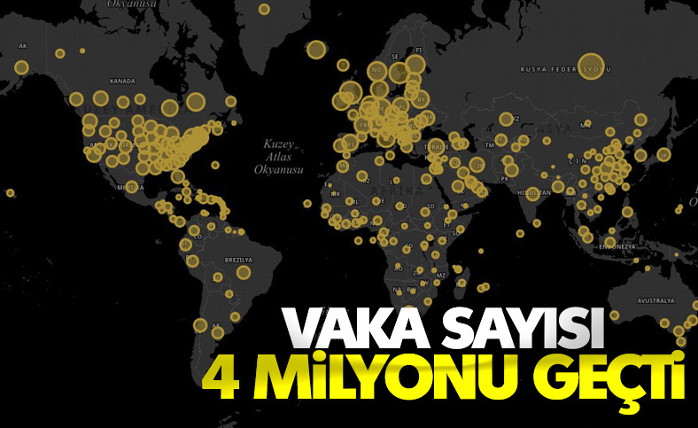 Dünya genelinde koronavirüs vakaları 4 milyonu geçti