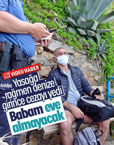 Antalya'da denize giren 5 kişiye ceza kesildi