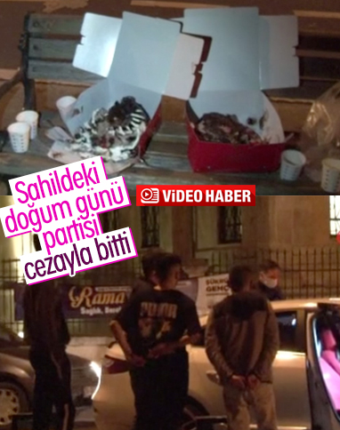 Emirgan'da doğum günü kutlamasını polis bastı
