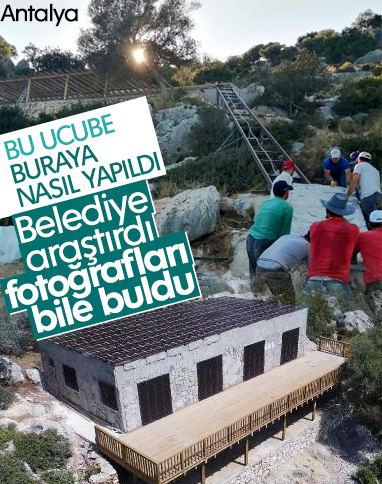 Antalya'da tespit edilen kaçak villa mühürlendi