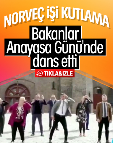 Norveçli bakanlardan Anayasa Günü'ne danslı kutlama