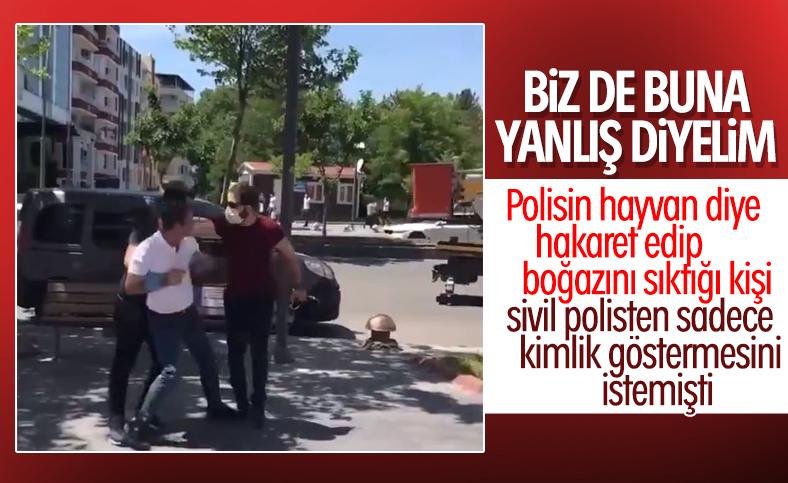 Kimlik görmek isteyen vatandaşa hakaret eden polis