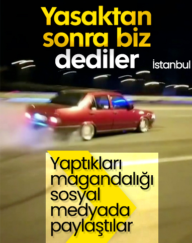 İstanbul’da bir grup drift yaparak doğum günü kutladı