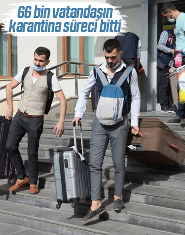 Karantinada bulunanlardan 66 bini tahliye edildi