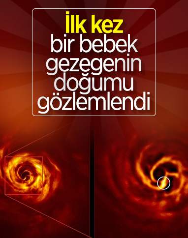 Bir bebek gezegenin doğumu görüntülendi