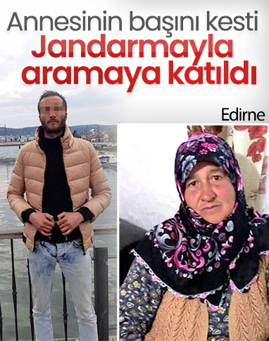 Annesini öldürüp, arama çalışmalarına katıldı