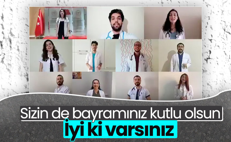Sağlık çalışanları, Hayat Bayram Olsa şarkısını söyledi