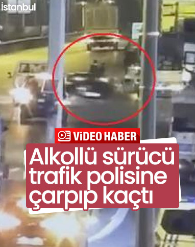 Bayrampaşa'da alkollü sürücü polise çarptı