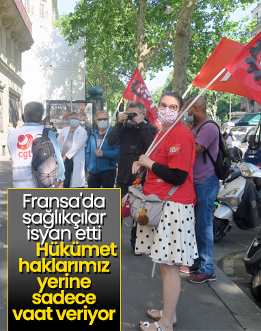 Fransa'da sağlıkçılardan hükümet karşıtı protesto