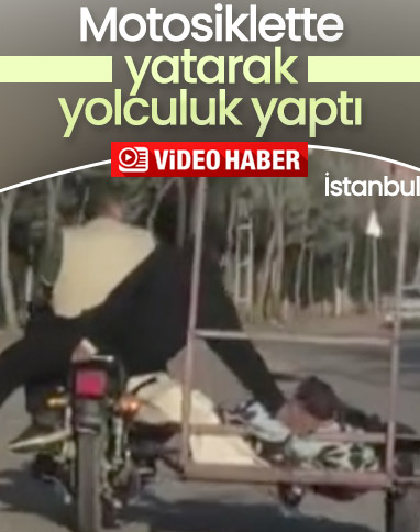 Kartal'da motosiklet üzerinde tehlikeli yolculuk