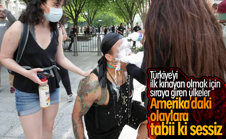 Amerika'da polis eylemcileri gaza boğuyor