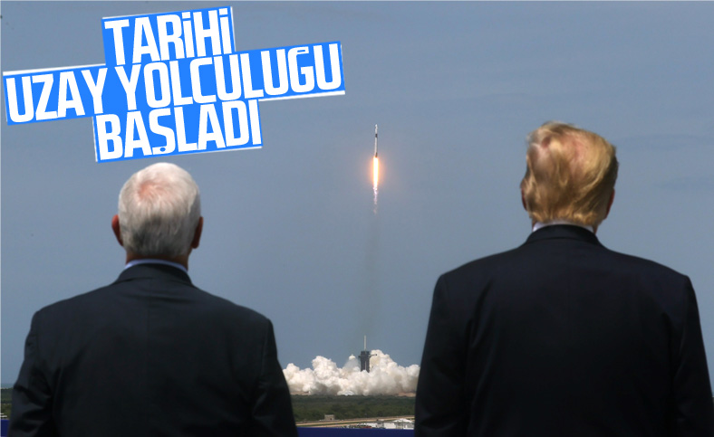 SpaceX ve NASA'nın astronot taşıyan roketi fırlatıldı