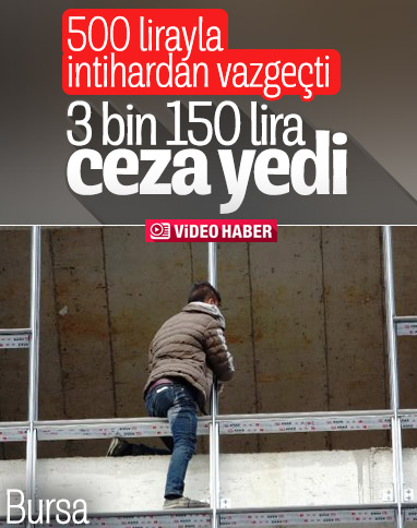 Bursa'da 500 lirayla intihardan vazgeçti