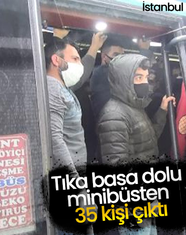 Esenyurt'ta denetime takılan minibüsten 35 yolcu çıktı