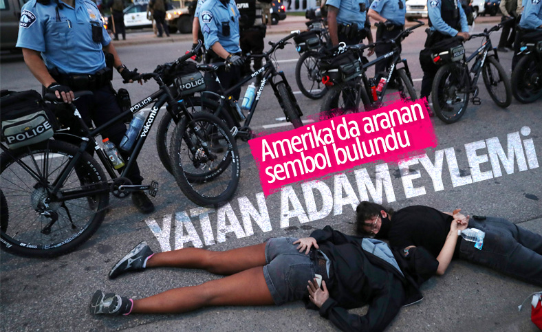 ABD'de protestocular yatarak eylem yaptı