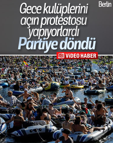 Berlin’de protesto gösterisi partiye dönüştü