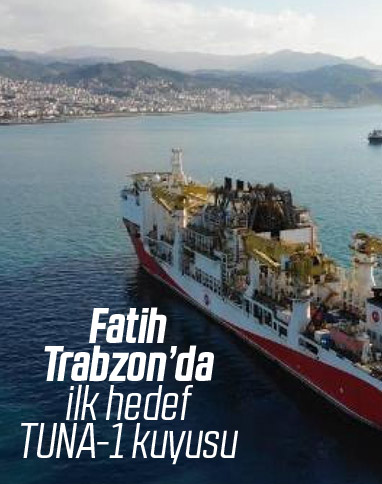 Tükiye'nin illk yerli sondaj gemisi Fatih, Trabzon'da