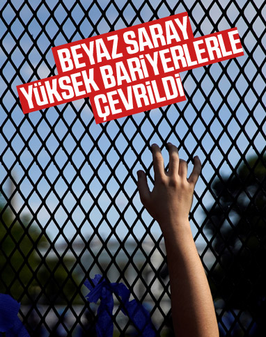 Beyaz Saray’ın önü yüksek demirli bariyerlerle çevrildi