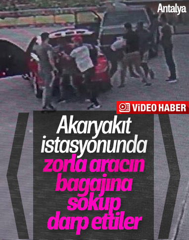 Antalya'da akaryakıt istasyonunda dehşet anları