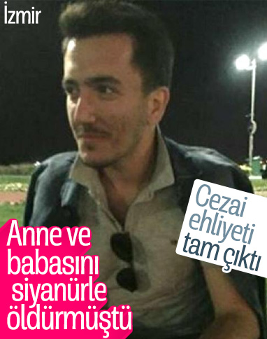 Sinayürle anne ve babasını öldüren katilin raporu