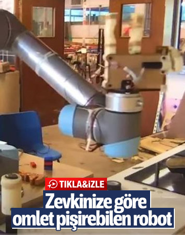 Farklı pişirme tekniklerini öğrenebilen omlet robotu